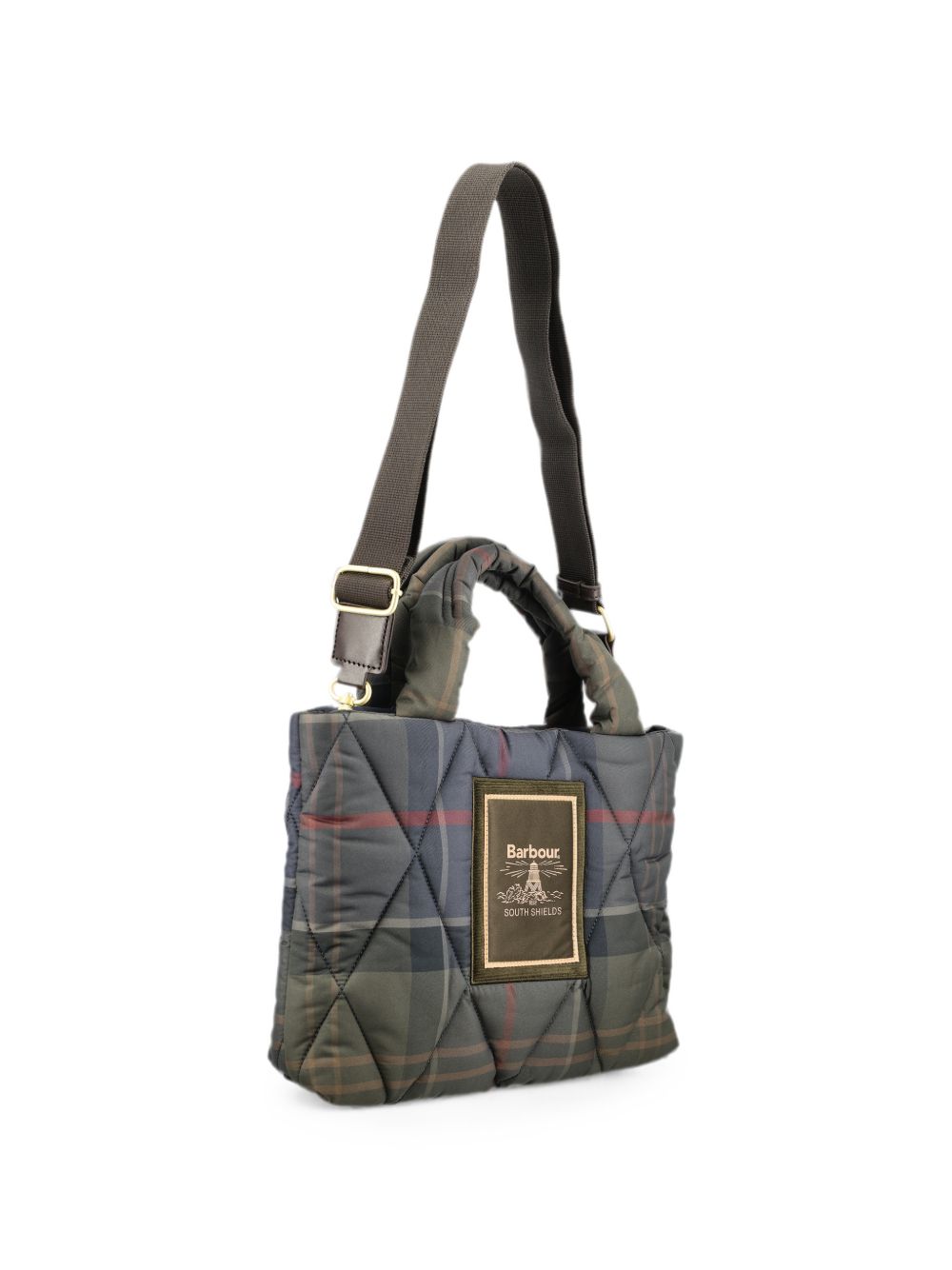 BARBOUR Borsa trapuntata Barbour con stampa tartan