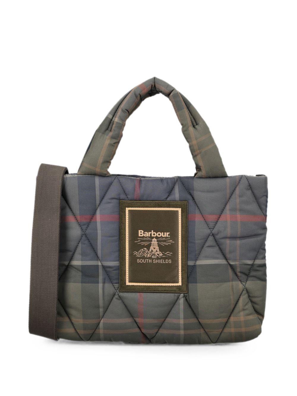BARBOUR Borsa trapuntata Barbour con stampa tartan