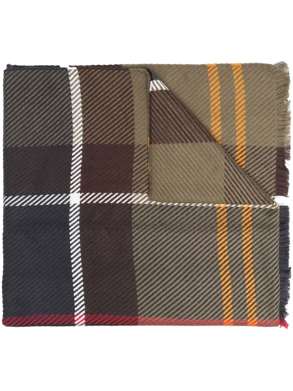 BARBOUR Sciarpa Barbour Blair tartan Classic con frange