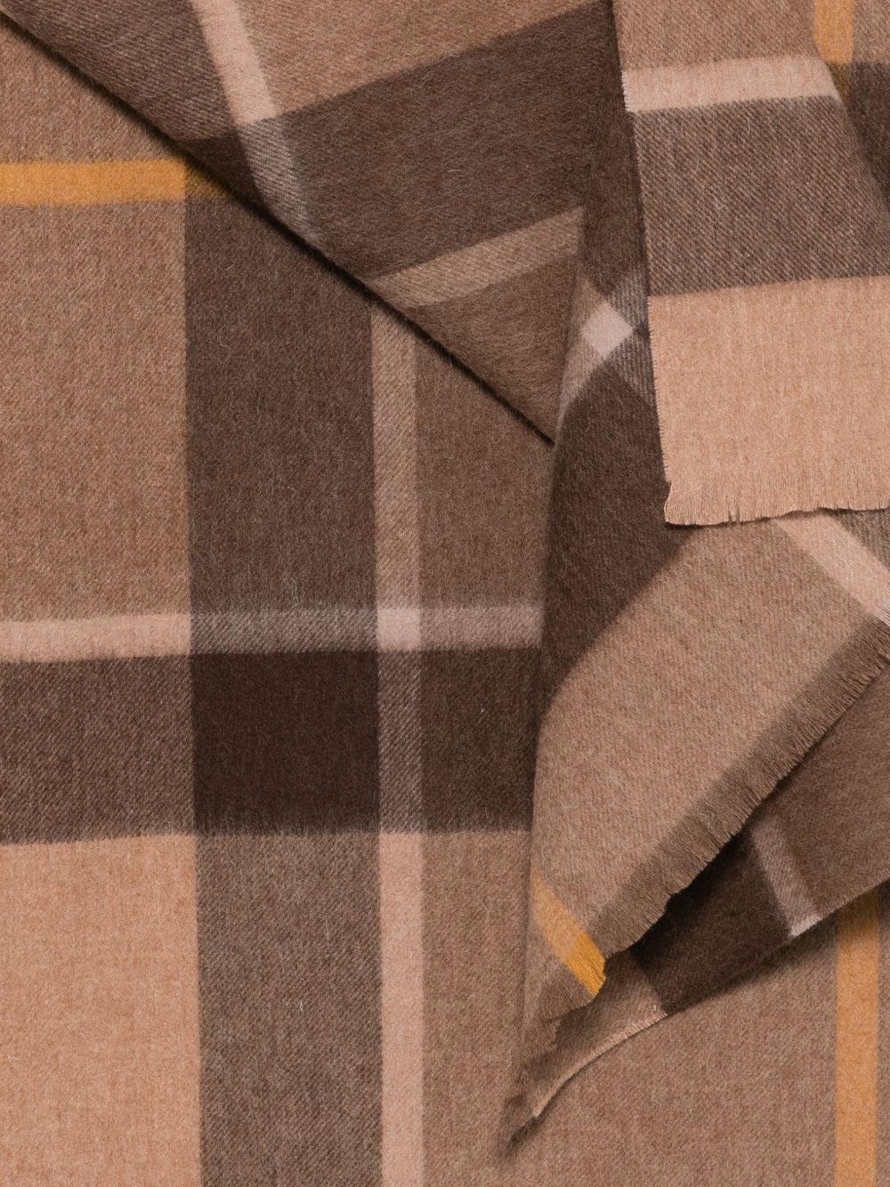 BARBOUR Sciarpa in lana Rosefield Tartan marrone