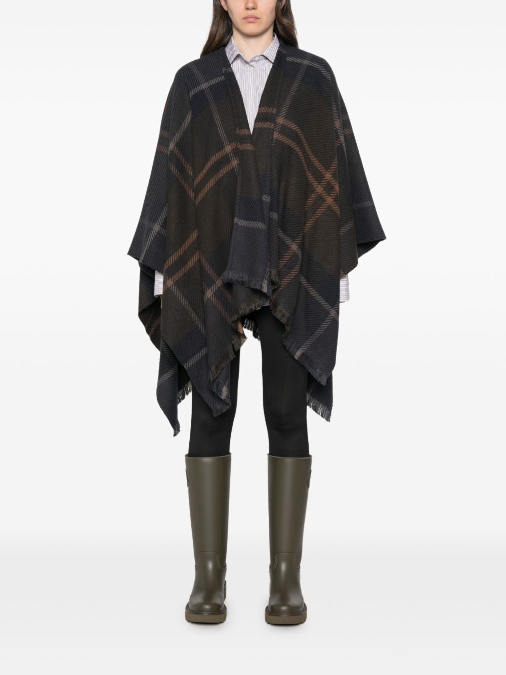 BARBOUR Blair Tartan Serape con frange