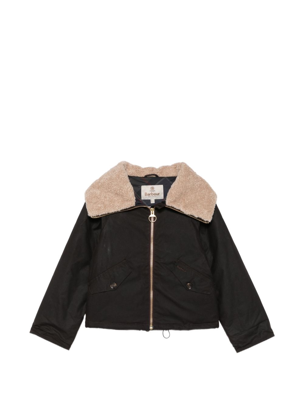 BARBOUR Giacca cerata Mary con collo in ecopelliccia