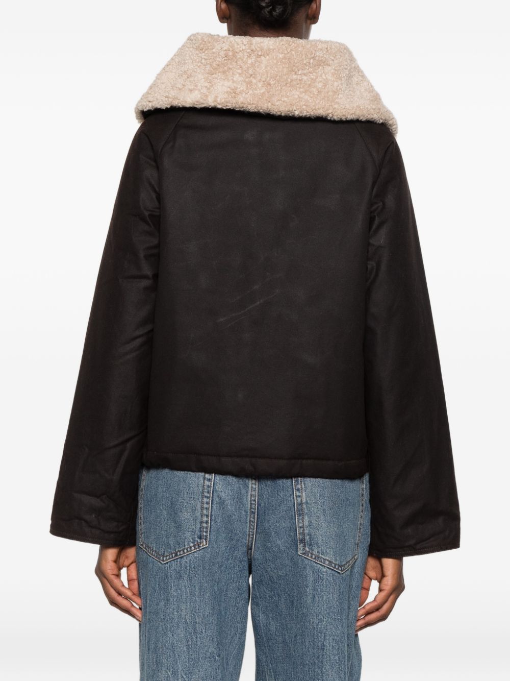 BARBOUR Giacca cerata Mary con collo in ecopelliccia