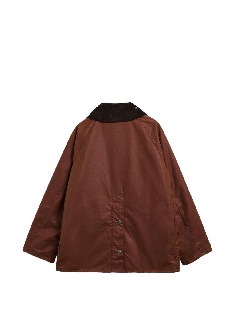 BARBOUR Giacca in cotone cerato con colletto in velluto marrone