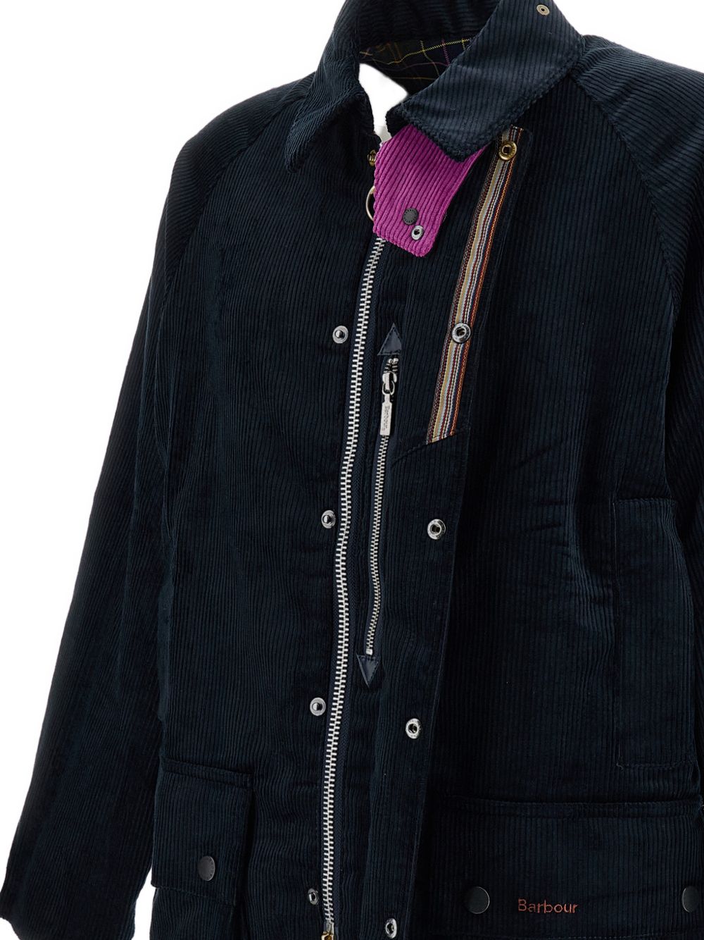BARBOUR Giacca blu in velluto a coste firmata Barbour x Paul Smith