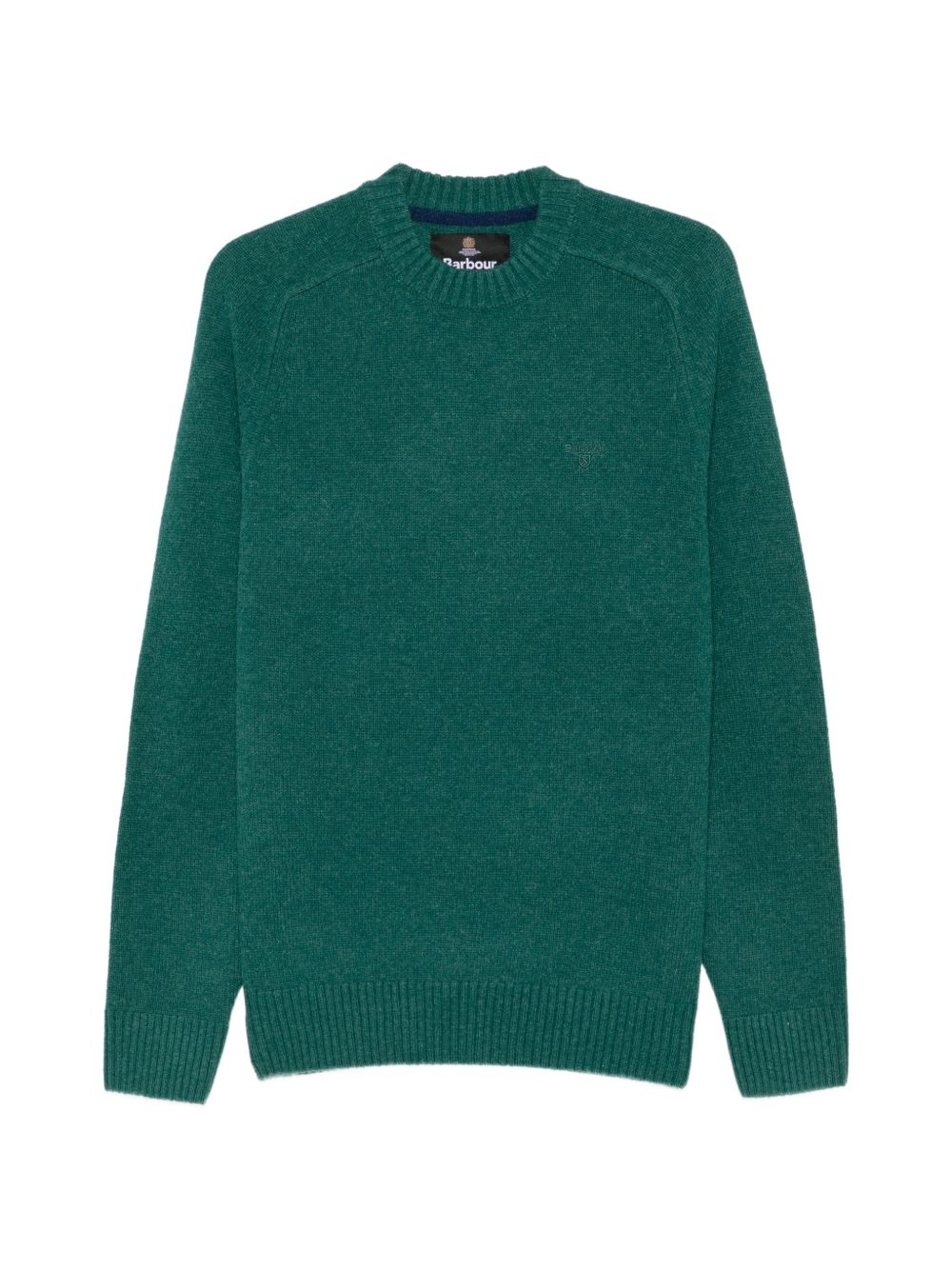 BARBOUR Maglia girocollo verde in lana