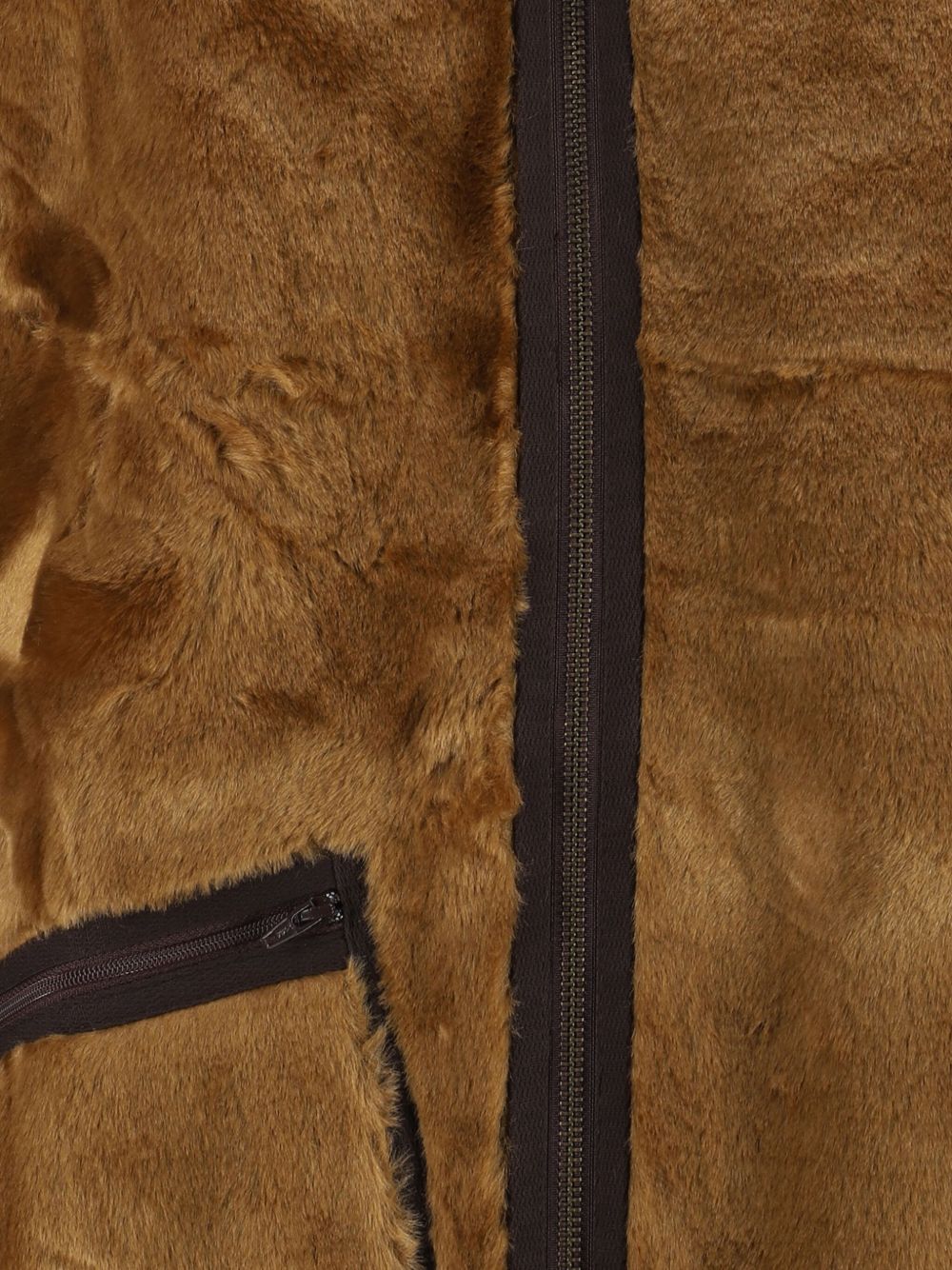 BARBOUR Gilet marrone con tasche e fodera in eco-pelliccia