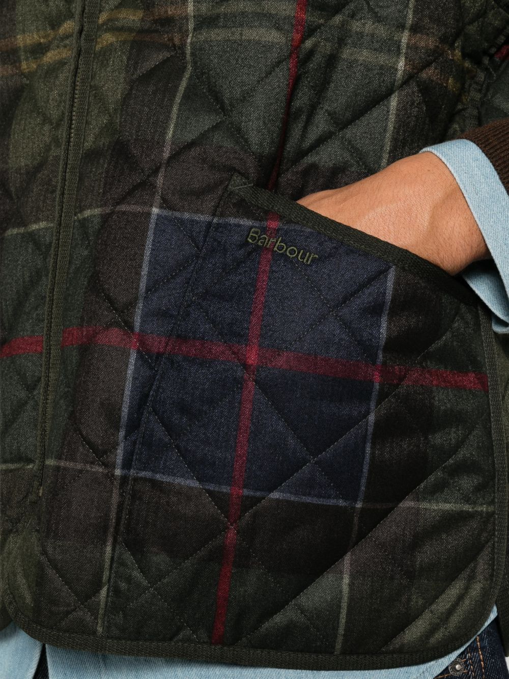BARBOUR Gilet imbottito Icons in tartan Classic Tartan