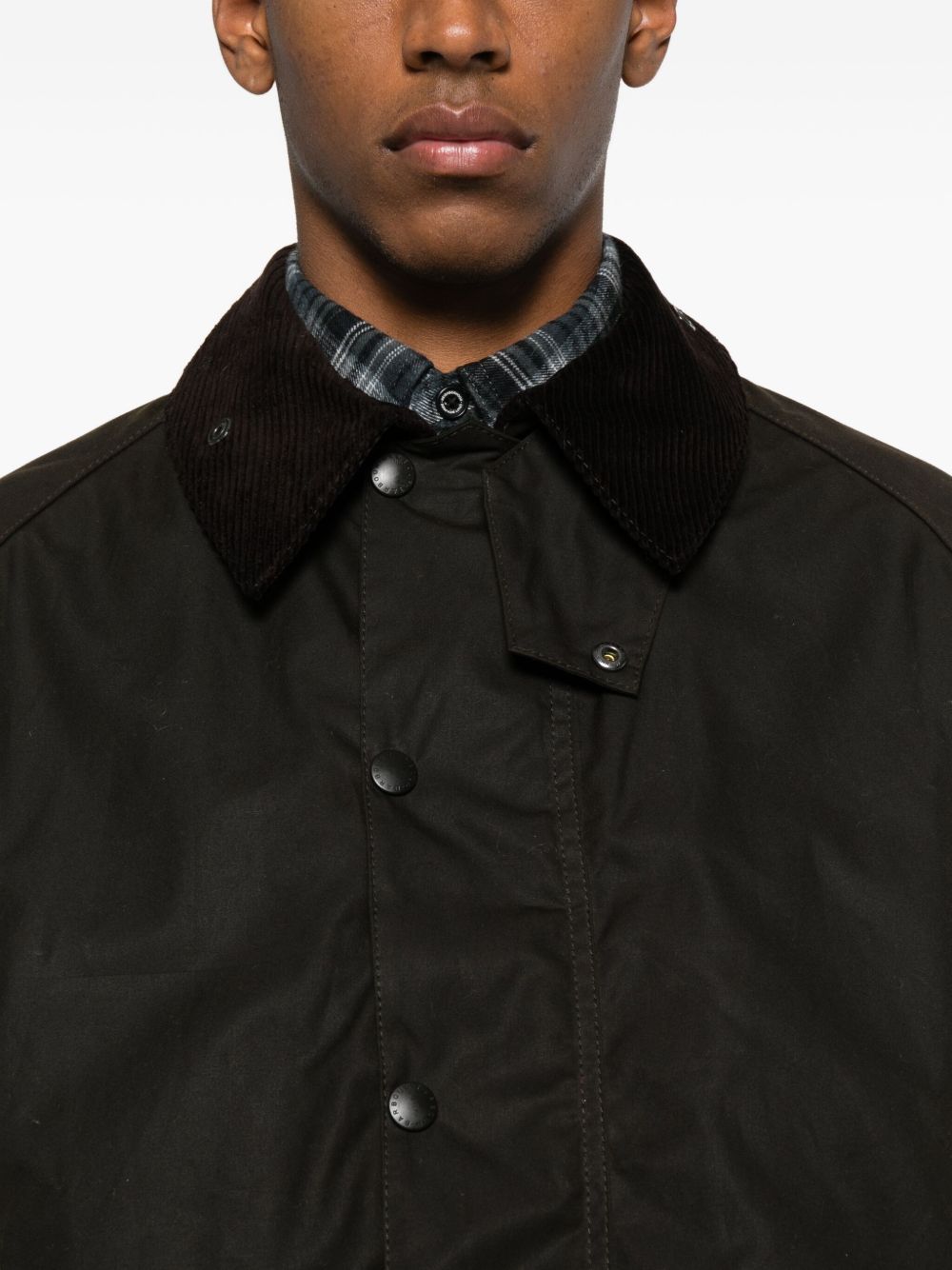 BARBOUR Giacca con tasche e colletto in velluto