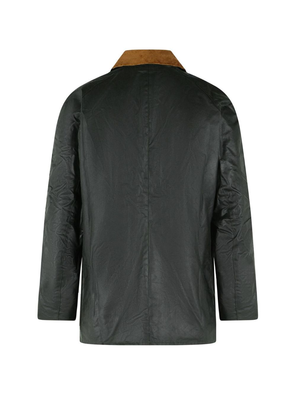 BARBOUR Giacca Festive Ashby Wax Jacket Verde Scuro con Dettagli Beige