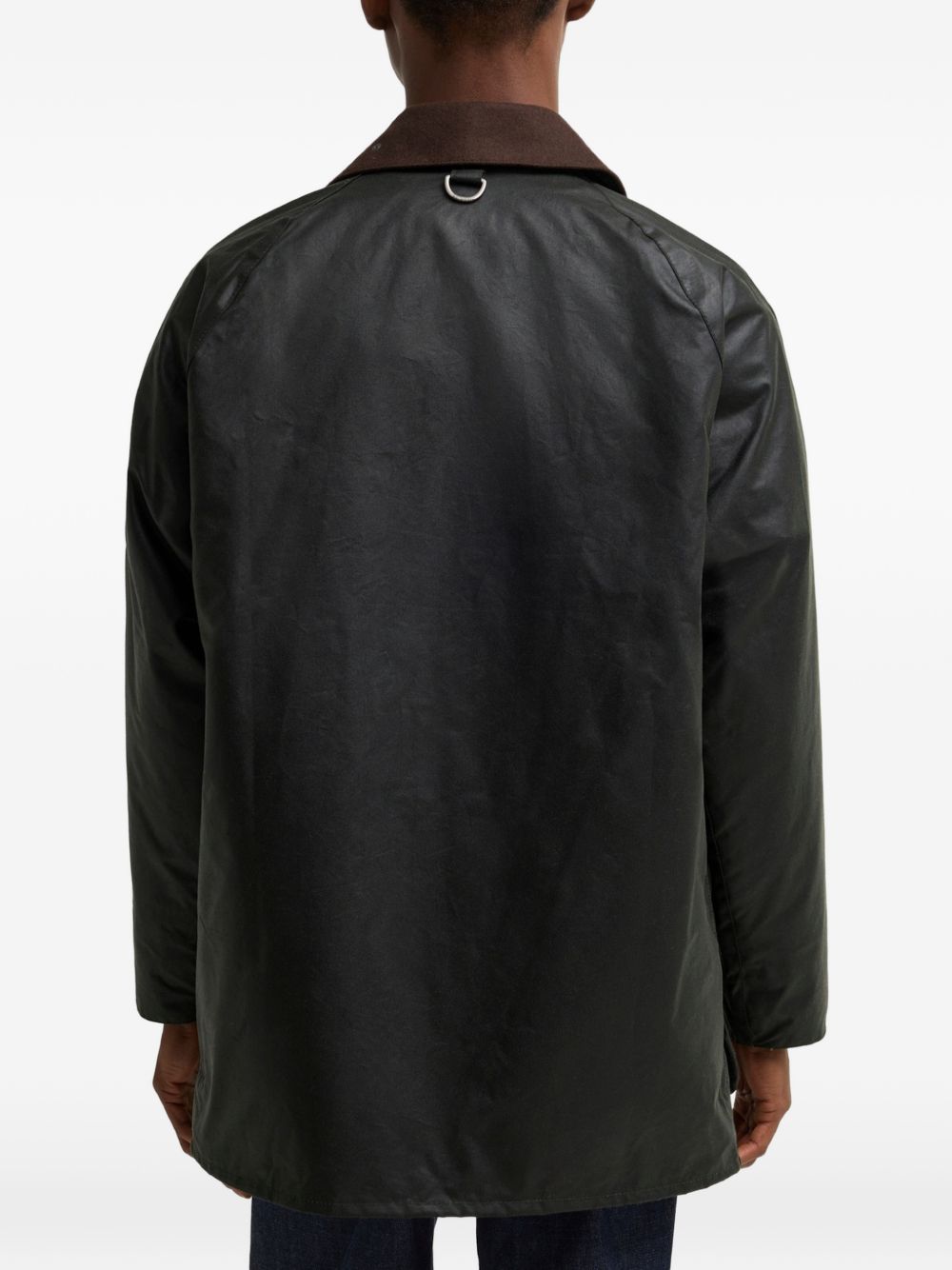 BARBOUR A.P.C. x Barbour Beaufort Giacca Cerata Verde Unisex con Cappuccio
