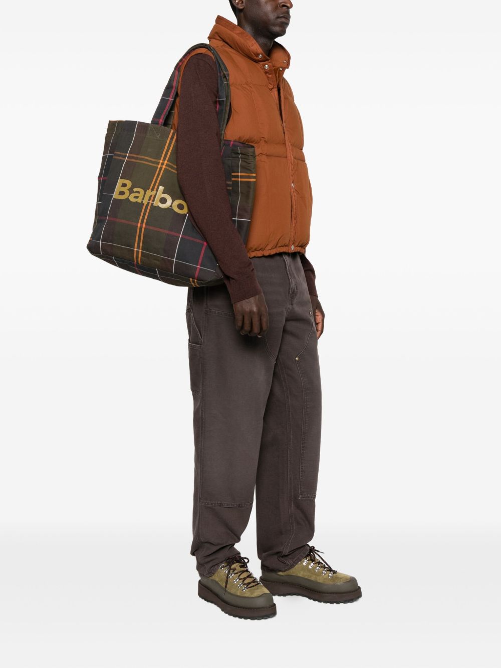 BARBOUR Borsa tote Barbour Telfield in tartan Classic