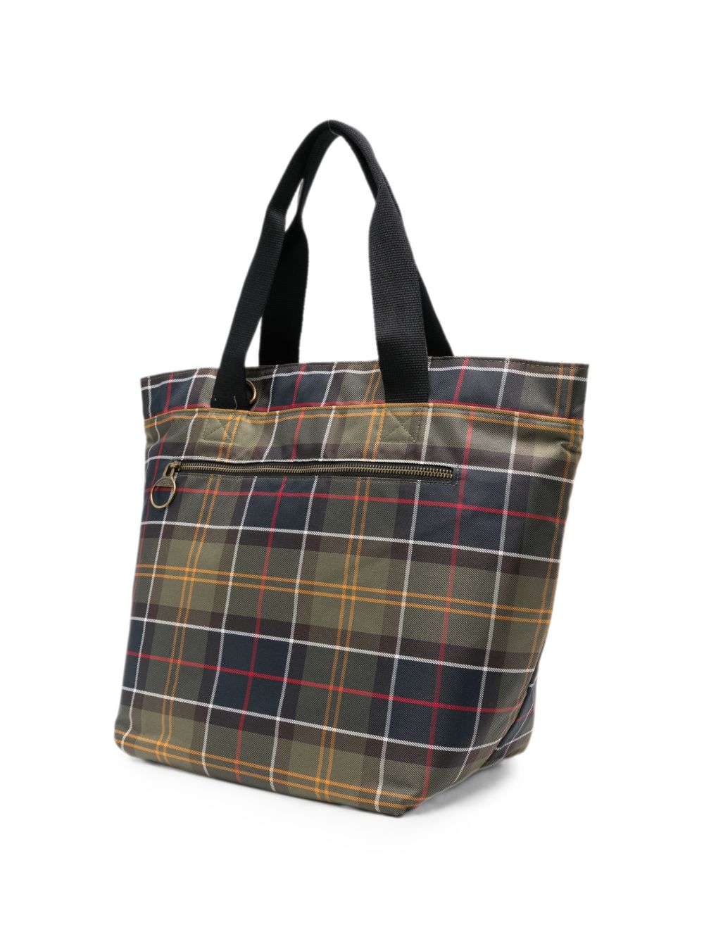 BARBOUR Borsa tote verde capiente in tessuto
