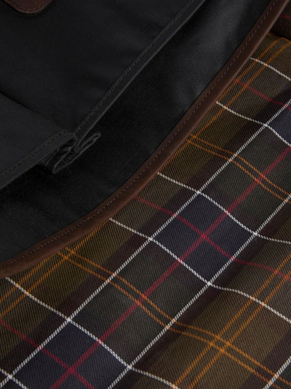 BARBOUR A.P.C. x Barbour Wax Tarras Borsa a Tracolla in Cotone Cerato