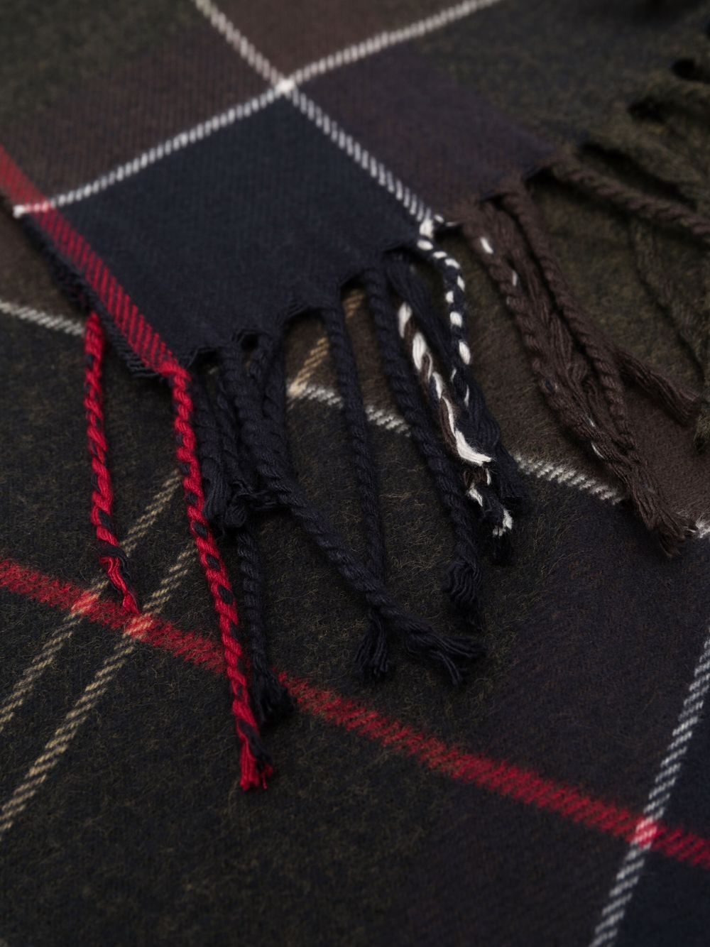 BARBOUR Sciarpa Galingale in tartan con nappe