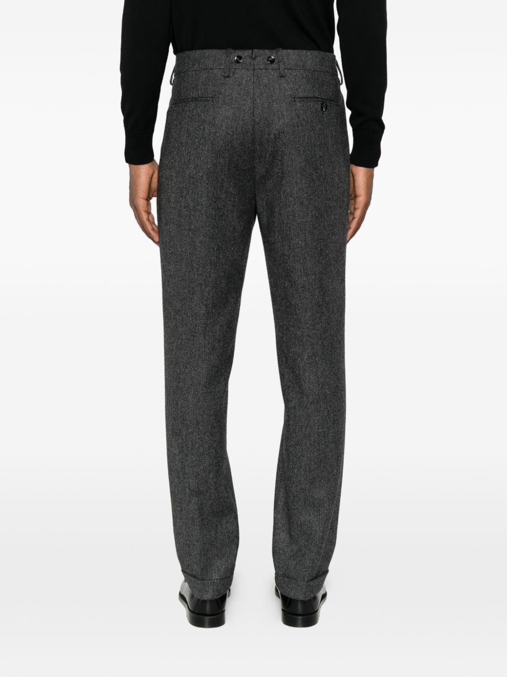 BERWICH Pantaloni grigi in lana con pinces
