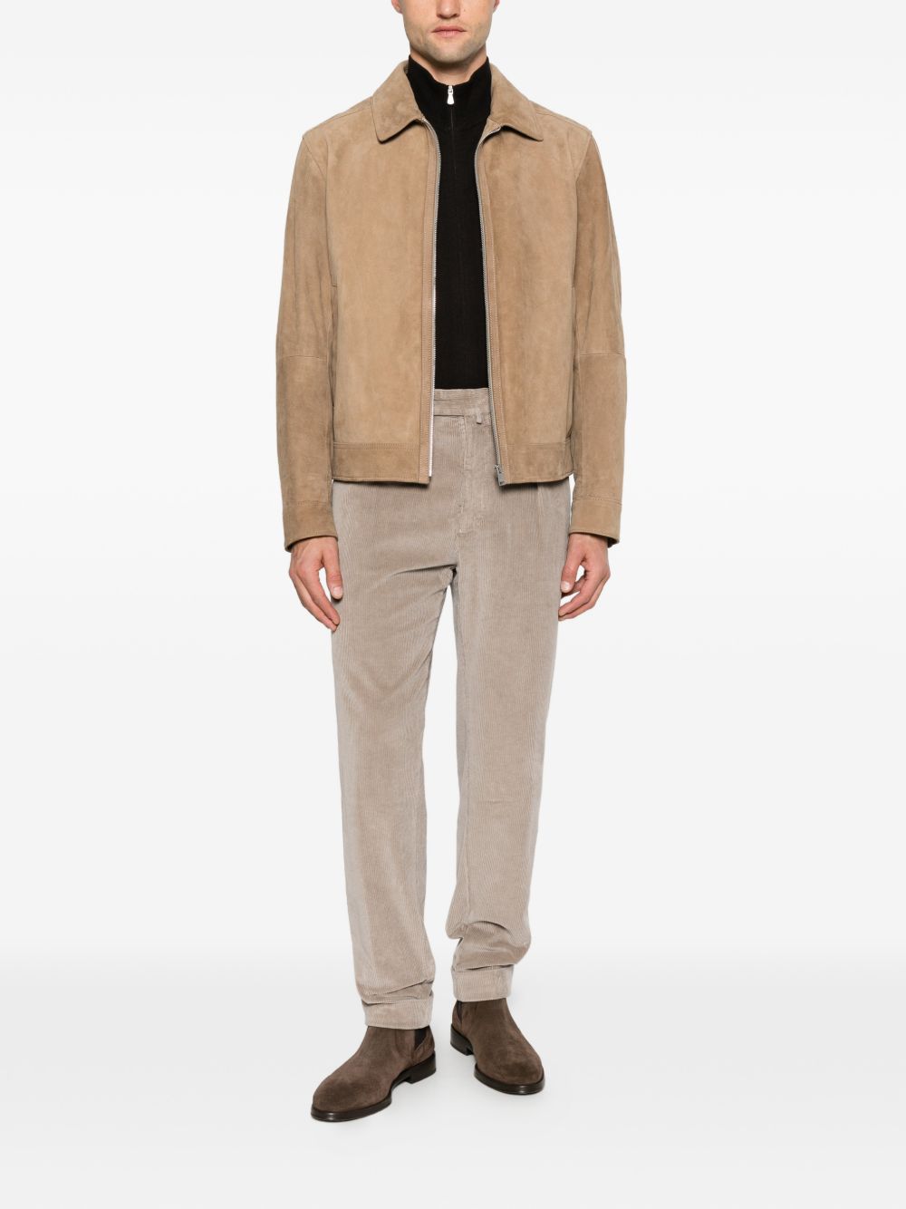 BERWICH Pantaloni beige a costine in velluto