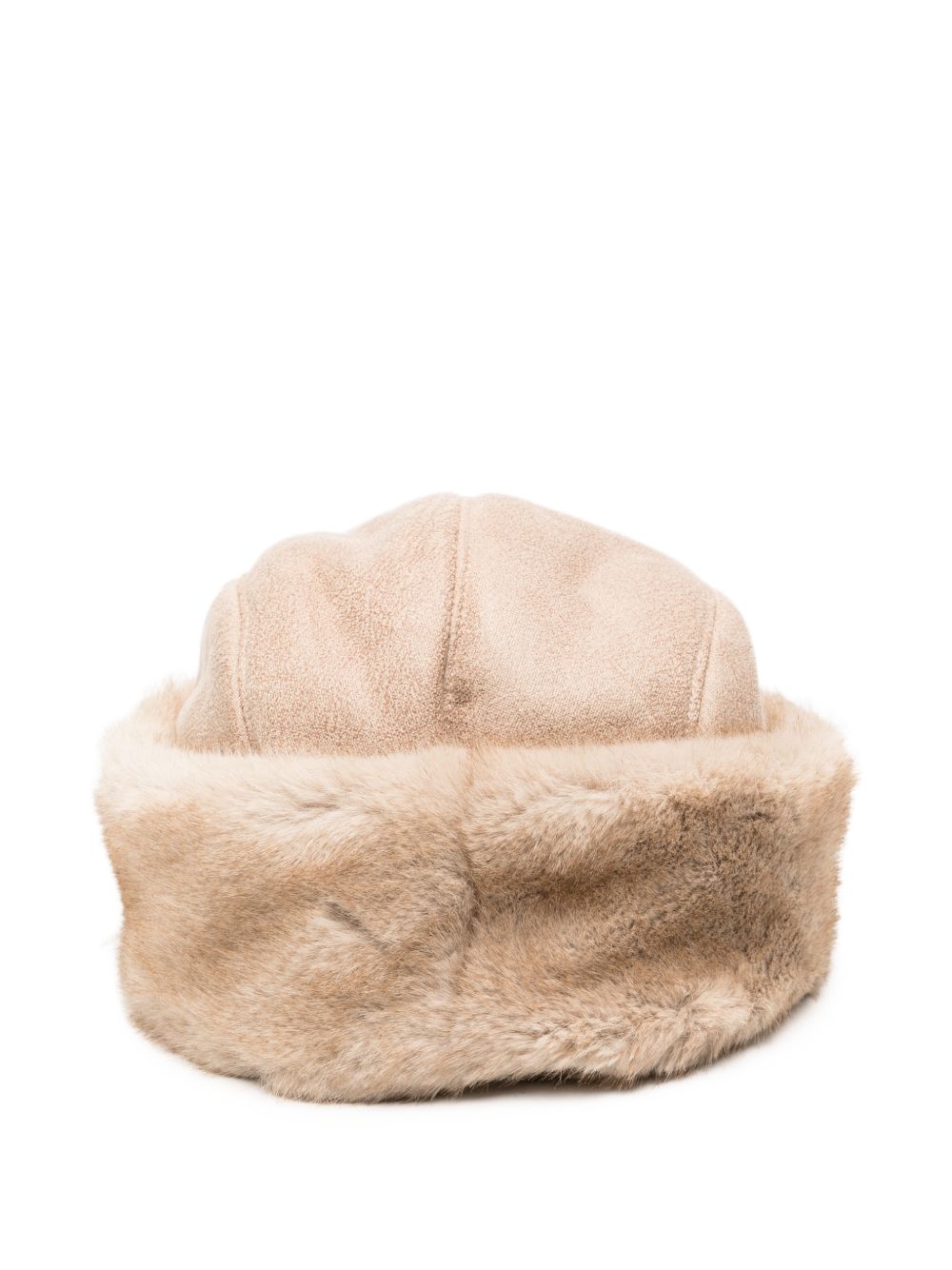 BETTA CORRADI Cappello in ecopelliccia beige chiaro