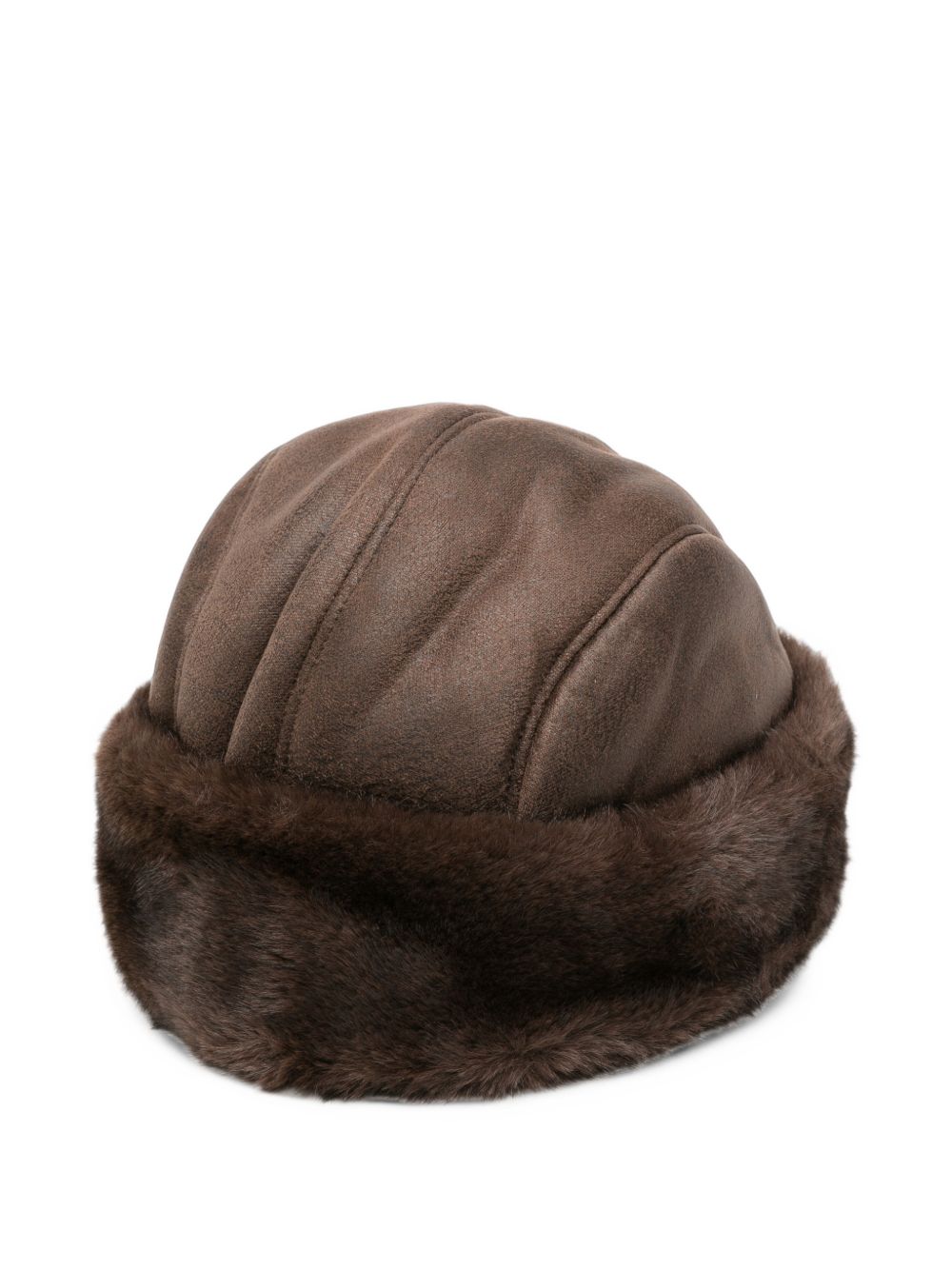 BETTA CORRADI Cappello in ecopelliccia marrone