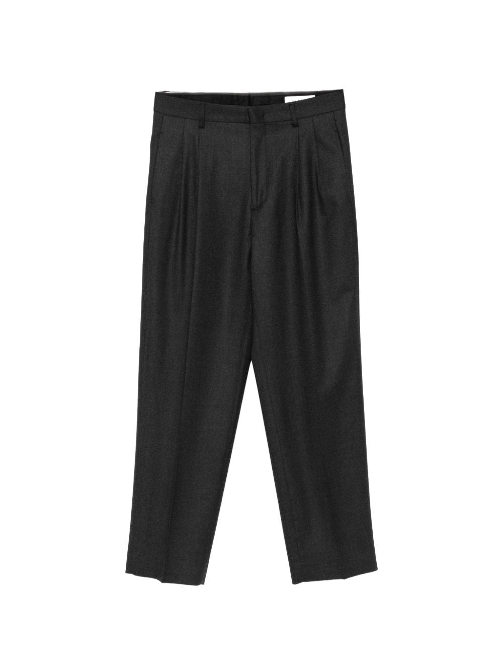 BE ABLE Pantaloni grigi in lana dal taglio casual elegante