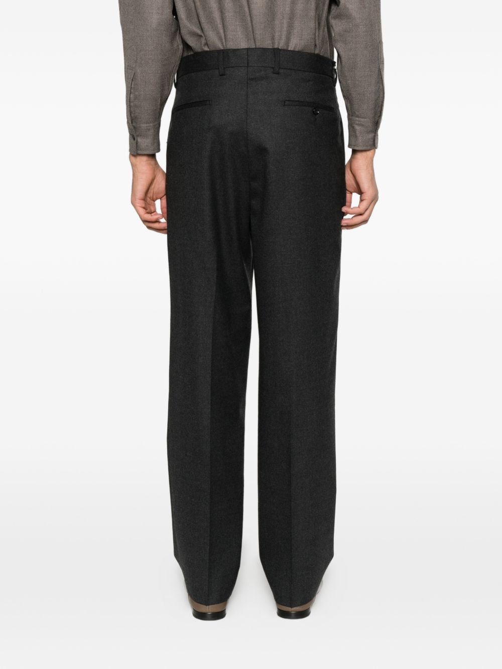 BE ABLE Pantaloni grigi in lana dal taglio casual elegante