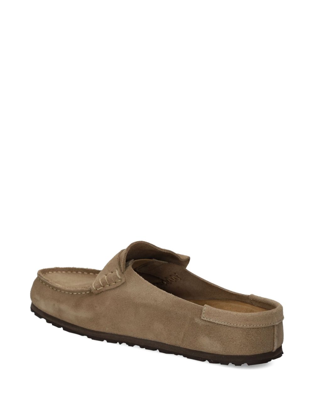 BIRKENSTOCK Sabot Naples Wrapped in pelle scamosciata beige