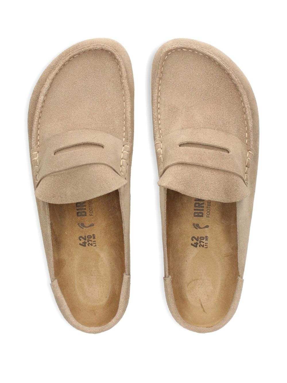 BIRKENSTOCK Sabot Naples Wrapped in pelle scamosciata beige