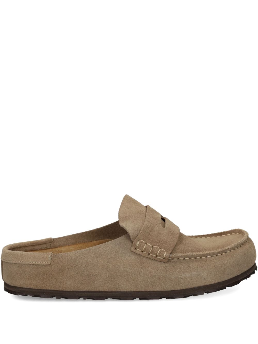 BIRKENSTOCK Sabot Naples Wrapped in pelle scamosciata beige