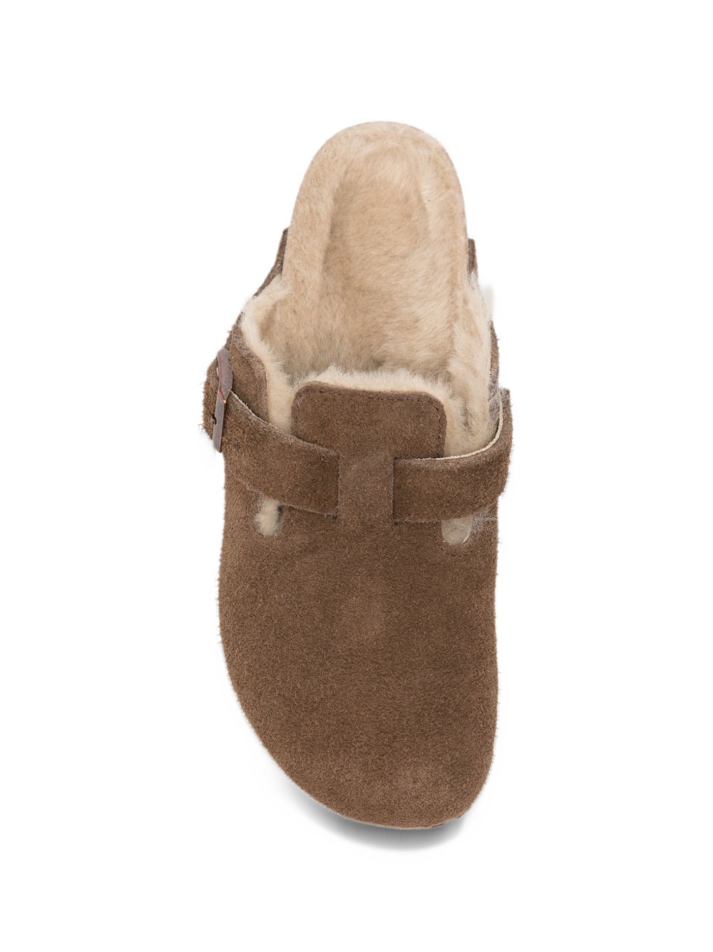 BIRKENSTOCK Sabot Boston marrone con pelliccia interna