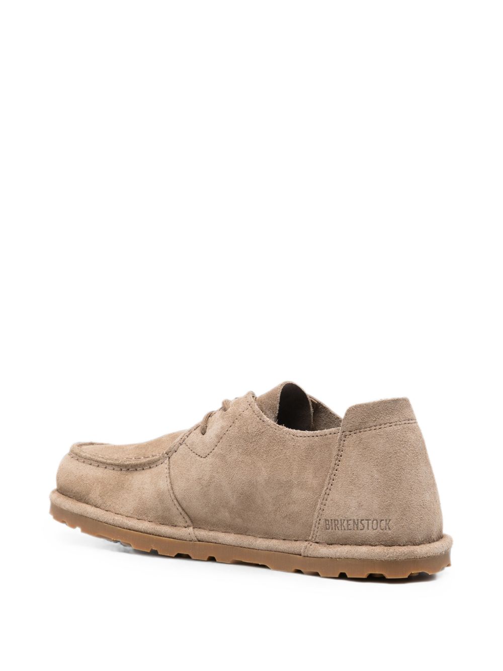 BIRKENSTOCK Scarpa Utti Lace Tau beige in suede con design stringato