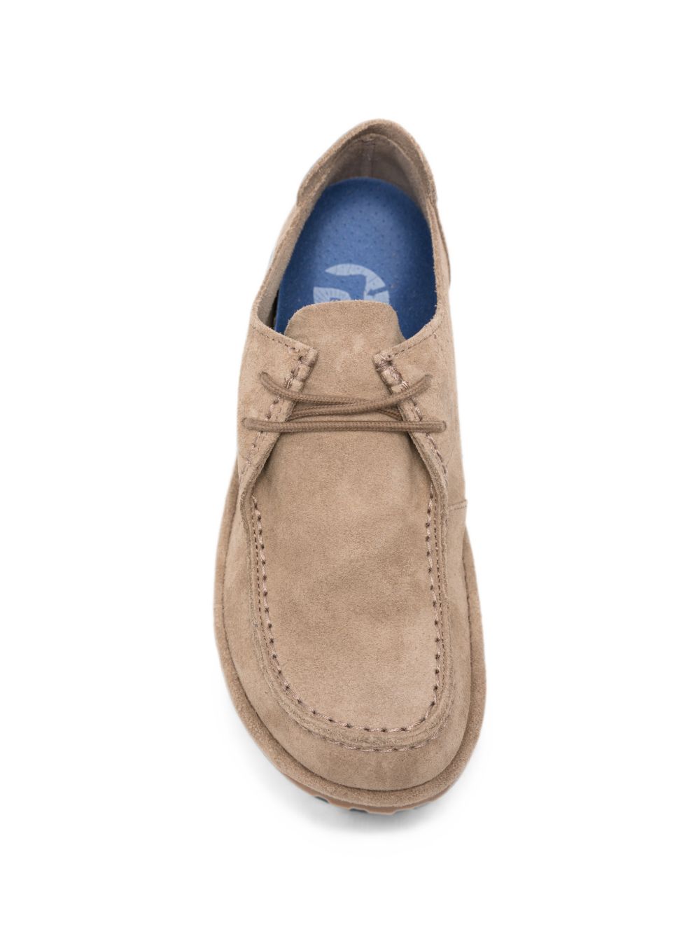 BIRKENSTOCK Scarpa Utti Lace Tau beige in suede con design stringato