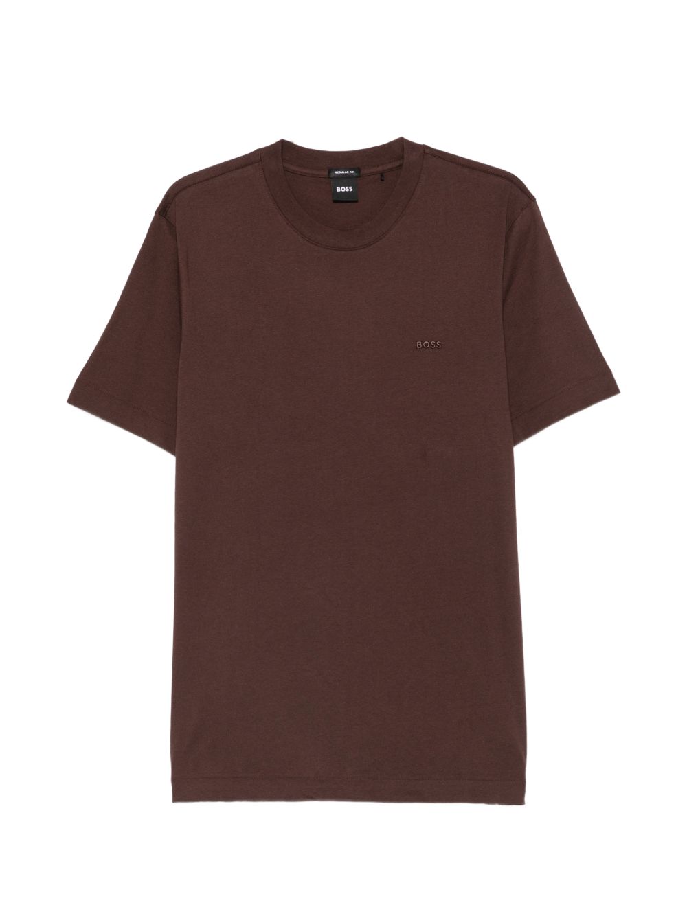BOSS T-shirt marrone in cotone girocollo