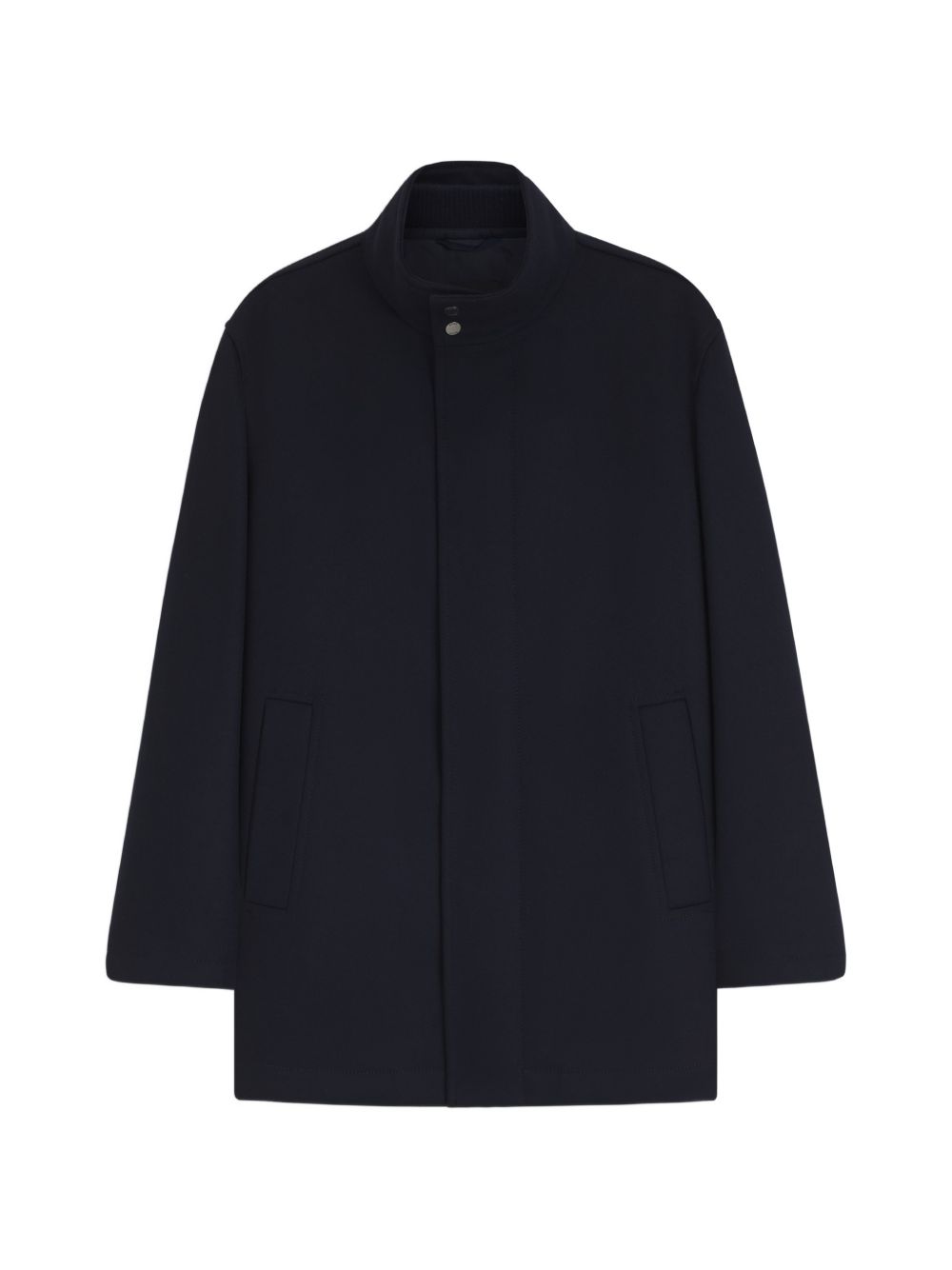 BOSS Cappotto formale blu navy in lana e cashmere