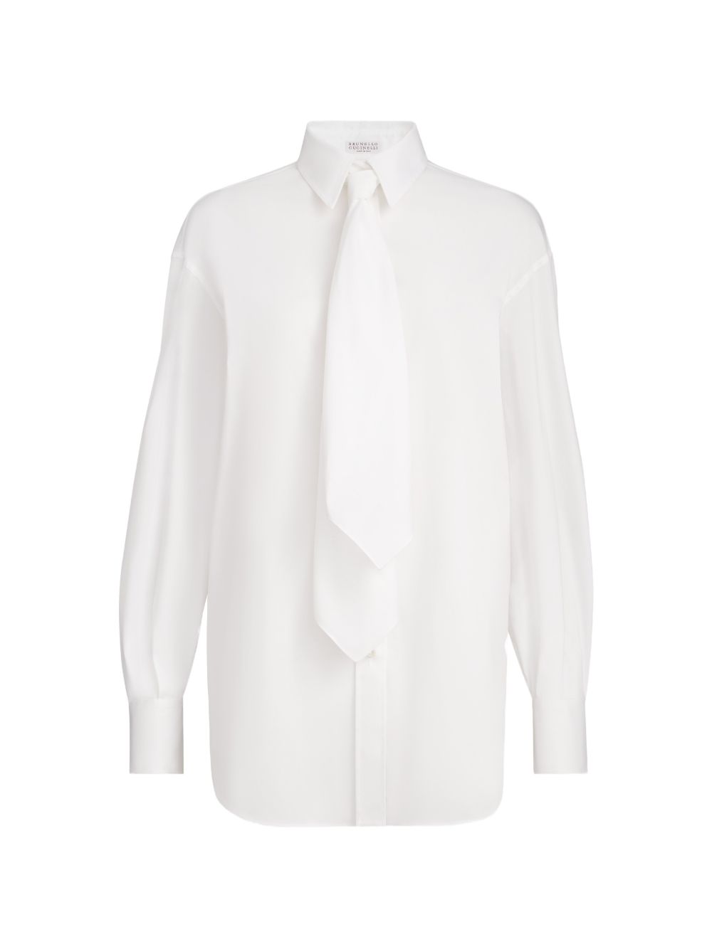 BRUNELLO CUCINELLI Camicia elegante con cravattino incorporato