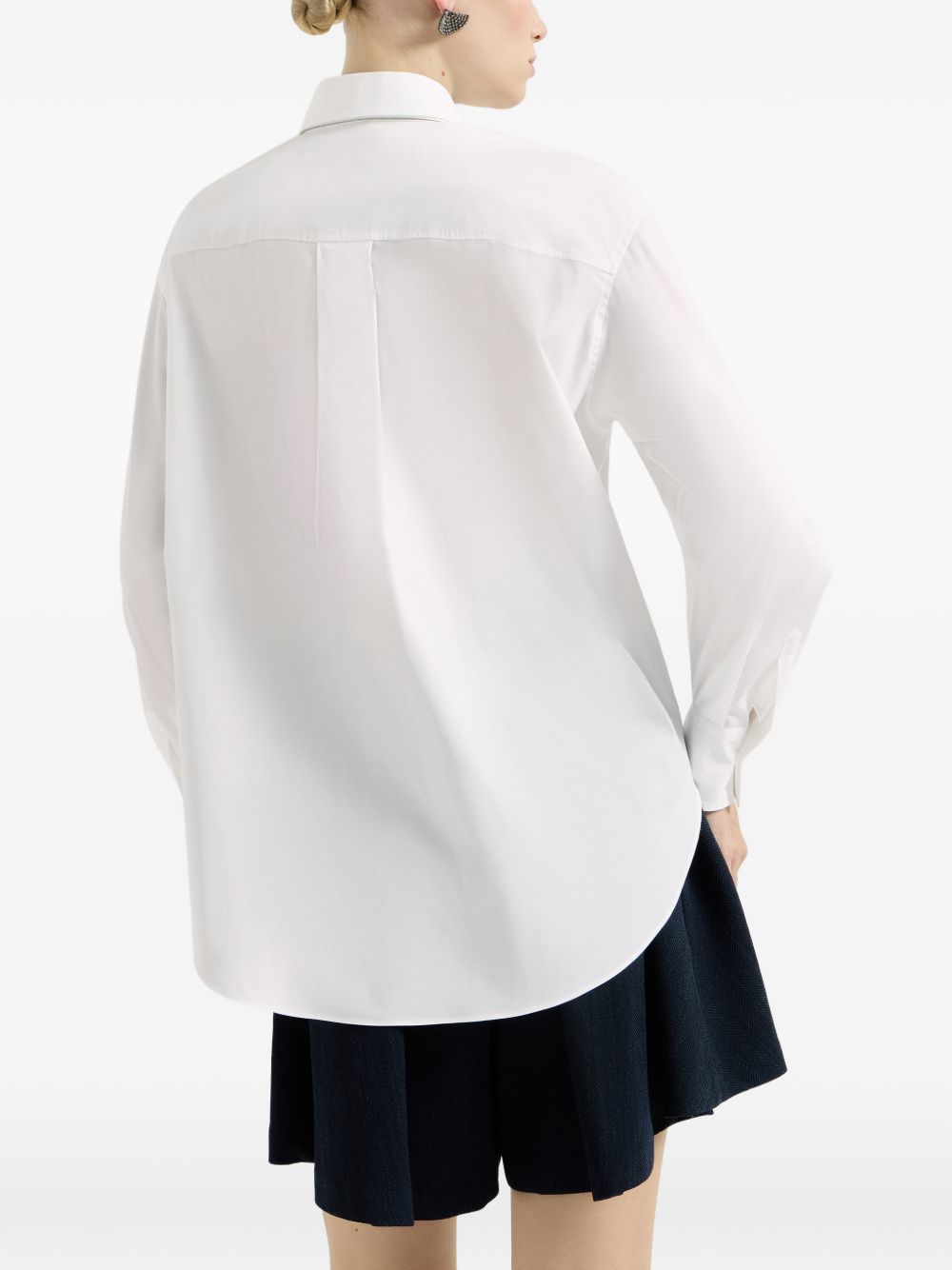 BRUNELLO CUCINELLI Camicia elegante con cravattino incorporato