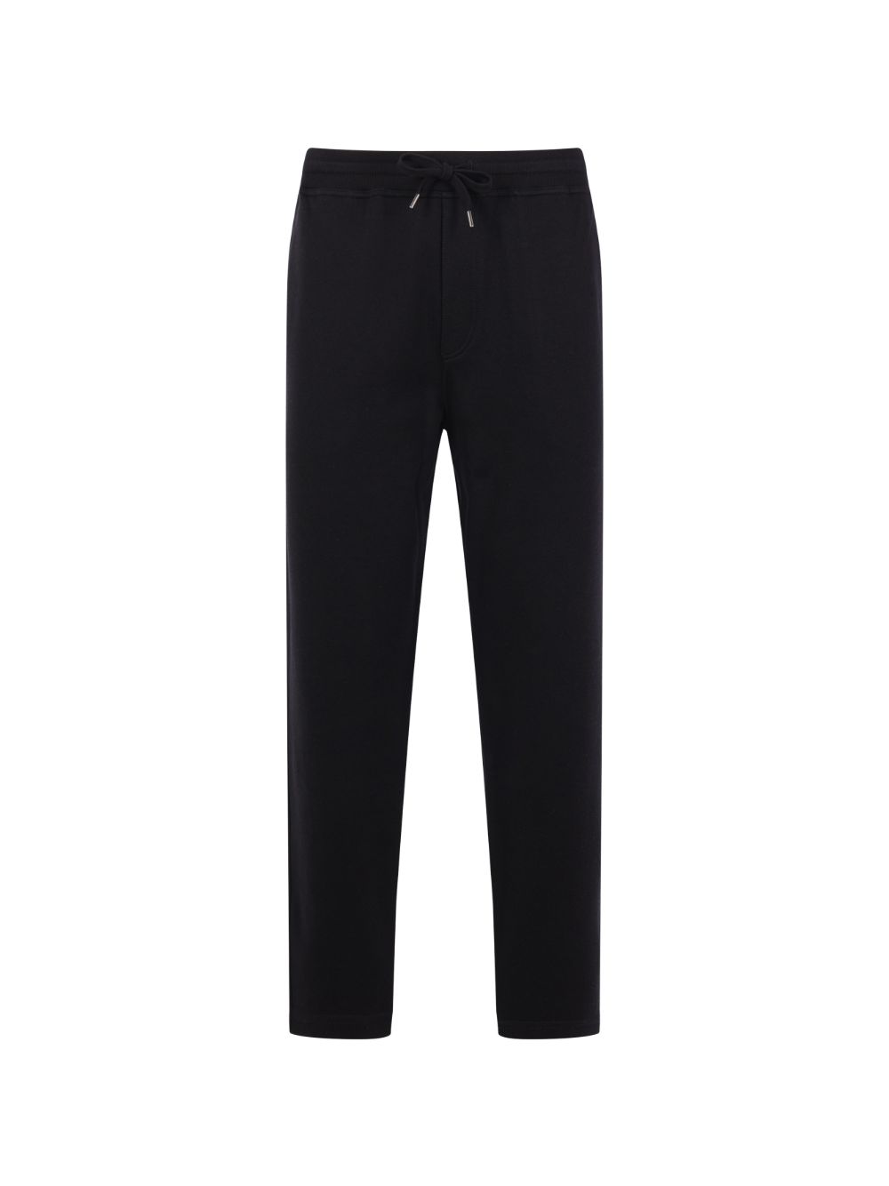 BRUNELLO CUCINELLI Pantaloni casual eleganti in cotone elasticizzato con coulisse neri