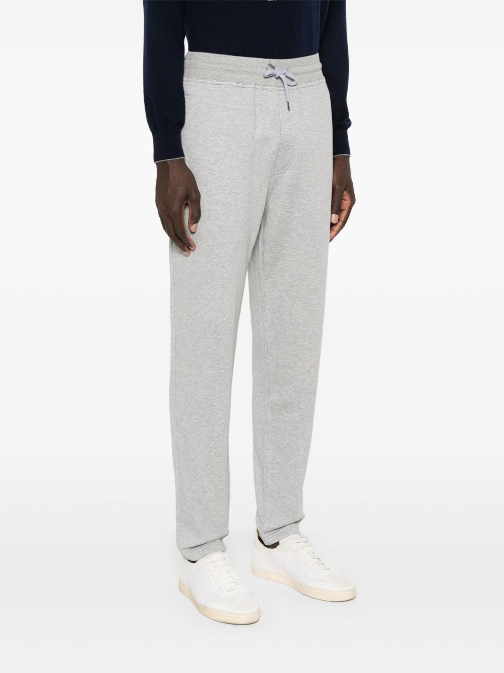 BRUNELLO CUCINELLI Pantaloni sportivi grigio chiaro con coulisse in vita