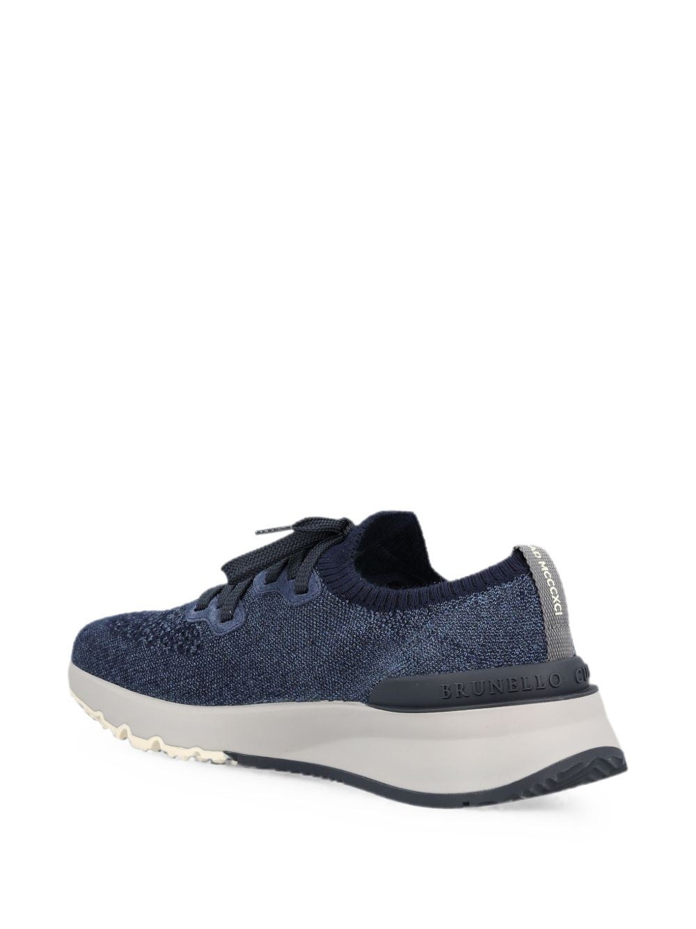 BRUNELLO CUCINELLI Sneakers in tela elastica effetto calzino blu