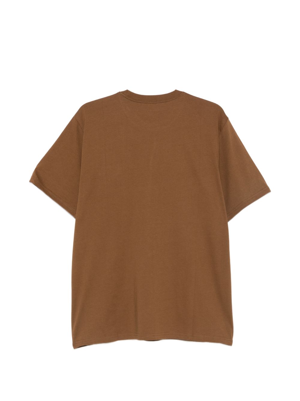 CARHARTT WIP T-shirt marrone girocollo a maniche corte con logo