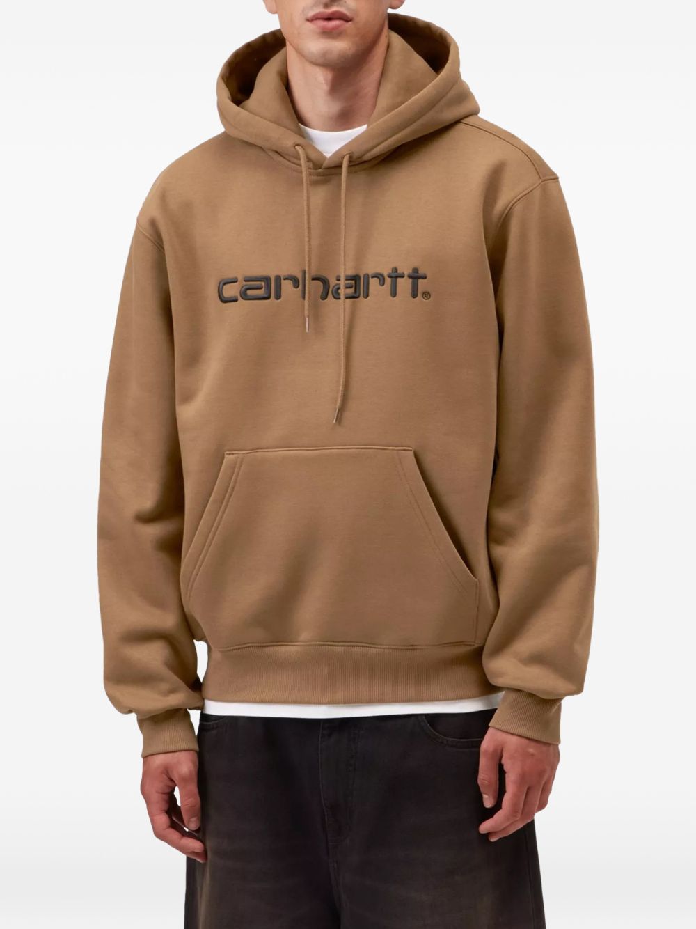 CARHARTT WIP Felpa con cappuccio marrone con logo