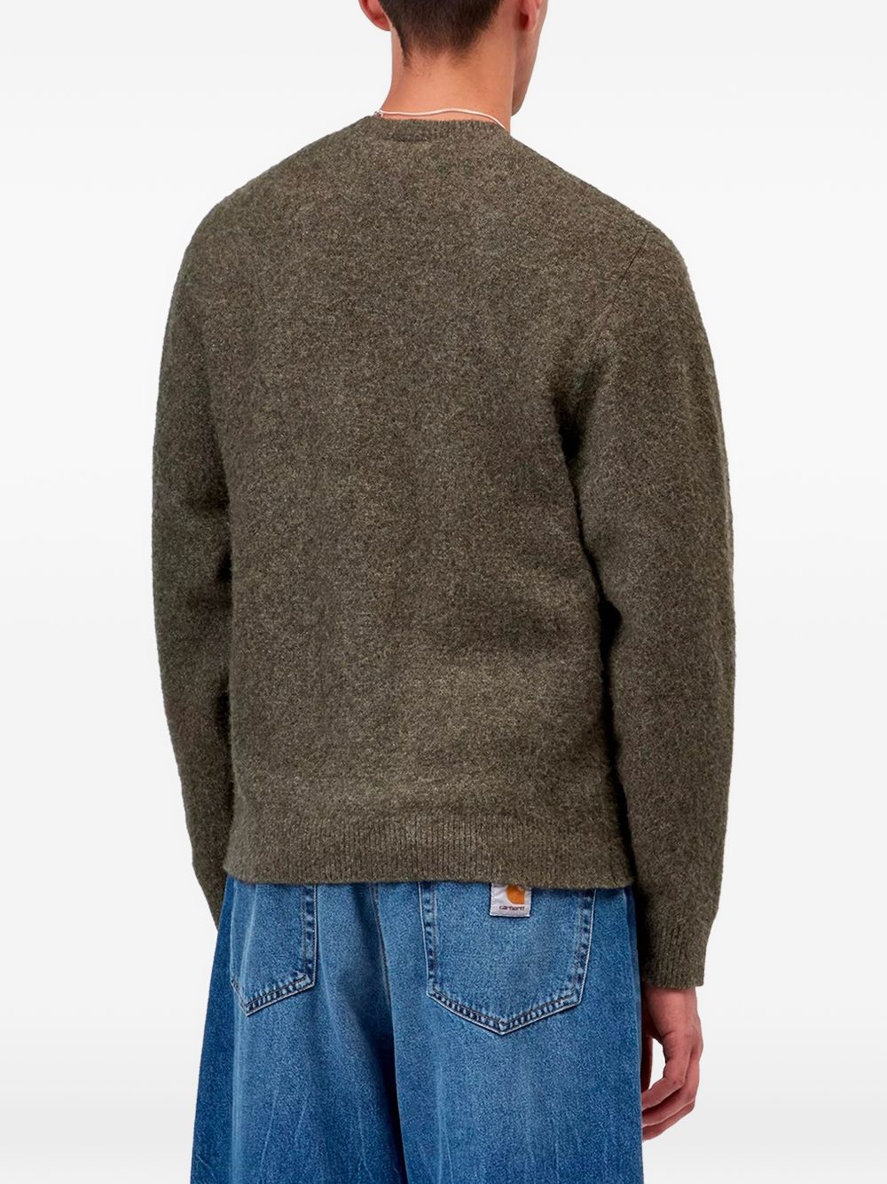 CARHARTT WIP Maglione girocollo verde con logo