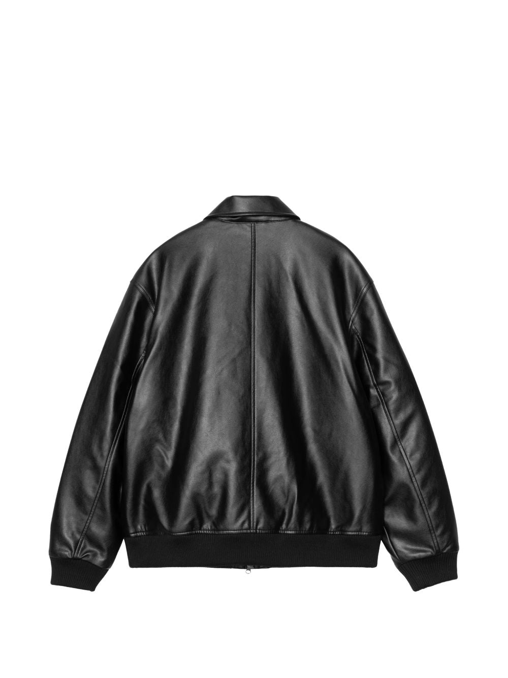 CARHARTT WIP Bomber nero in eco-pelle
