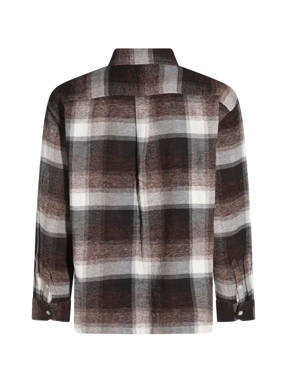 CARHARTT WIP Camicia marrone in cotone pesante a motivo tartan