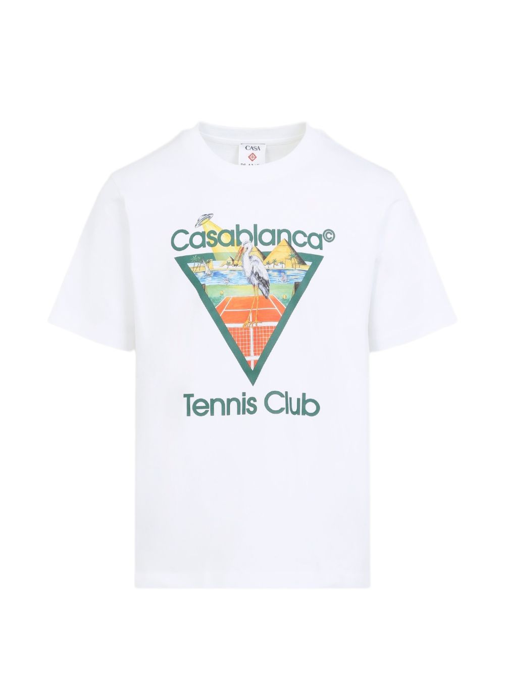 CASABLANCA T-shirt Tennis Club in cotone bianco
