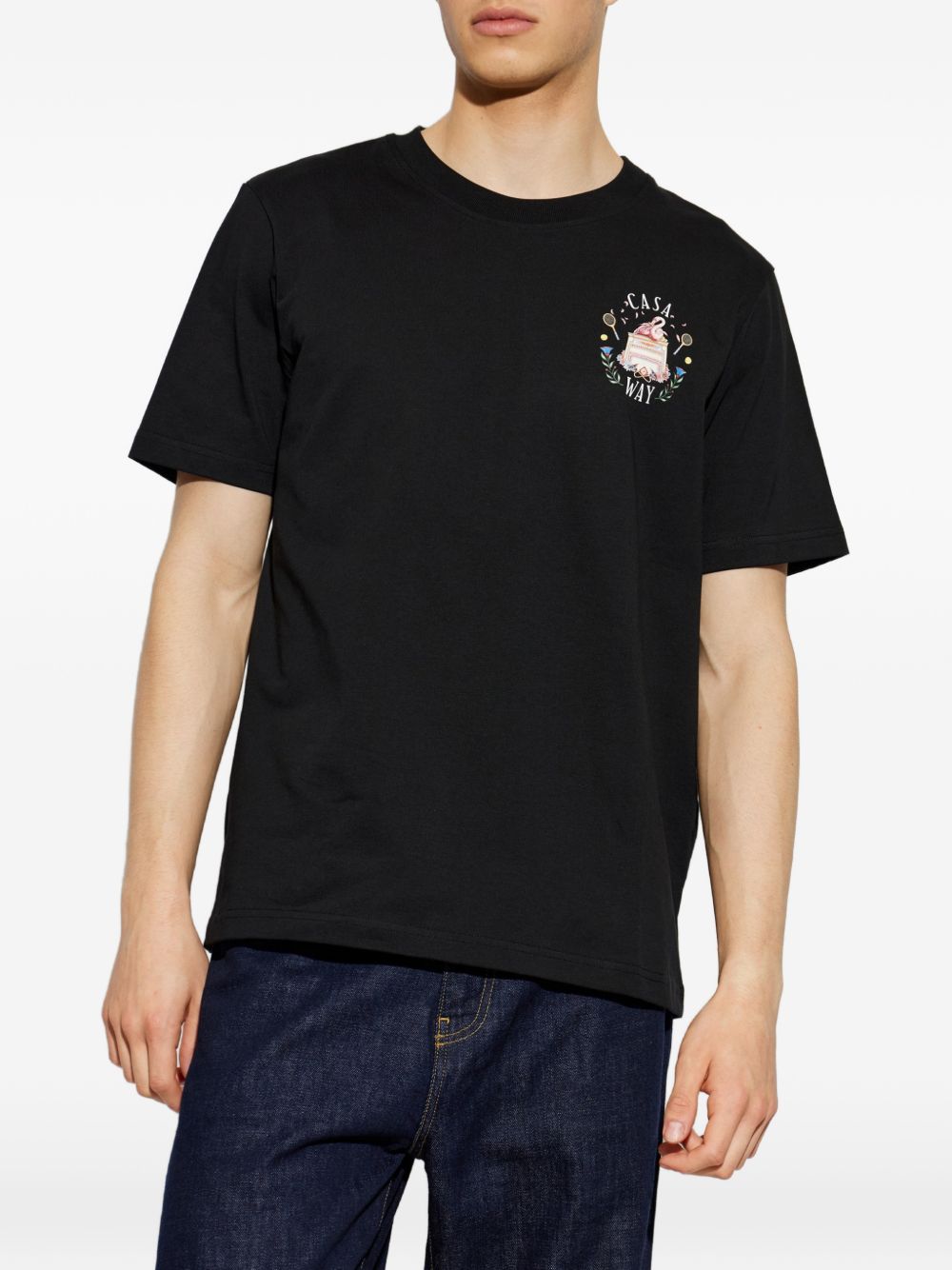 CASABLANCA T-shirt Casa Way in cotone nero