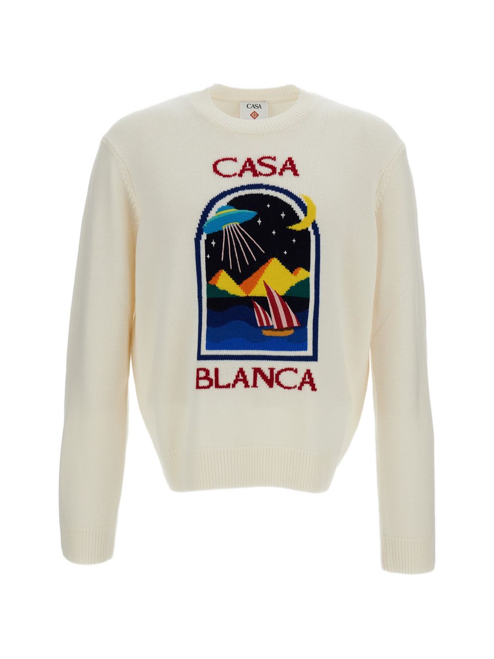 CASABLANCA Maglione girocollo con grafica e logo