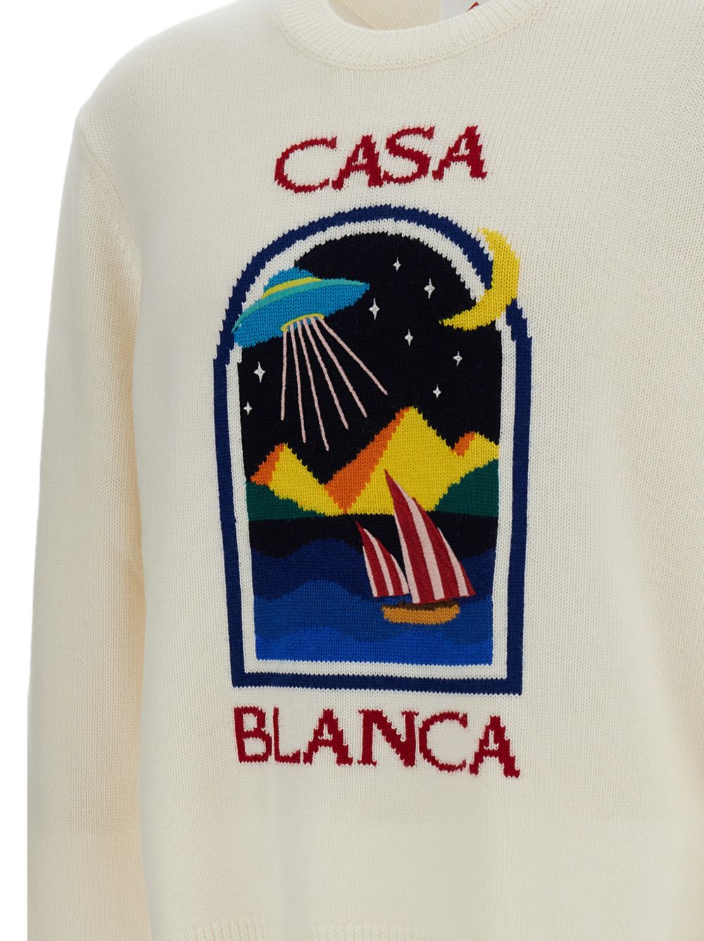 CASABLANCA Maglione girocollo con grafica e logo