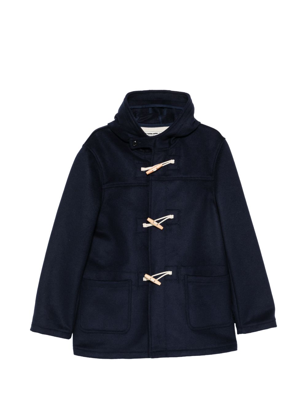 CHESAPEAKES Cappotto corto Montgomery blu in lana con cappuccio