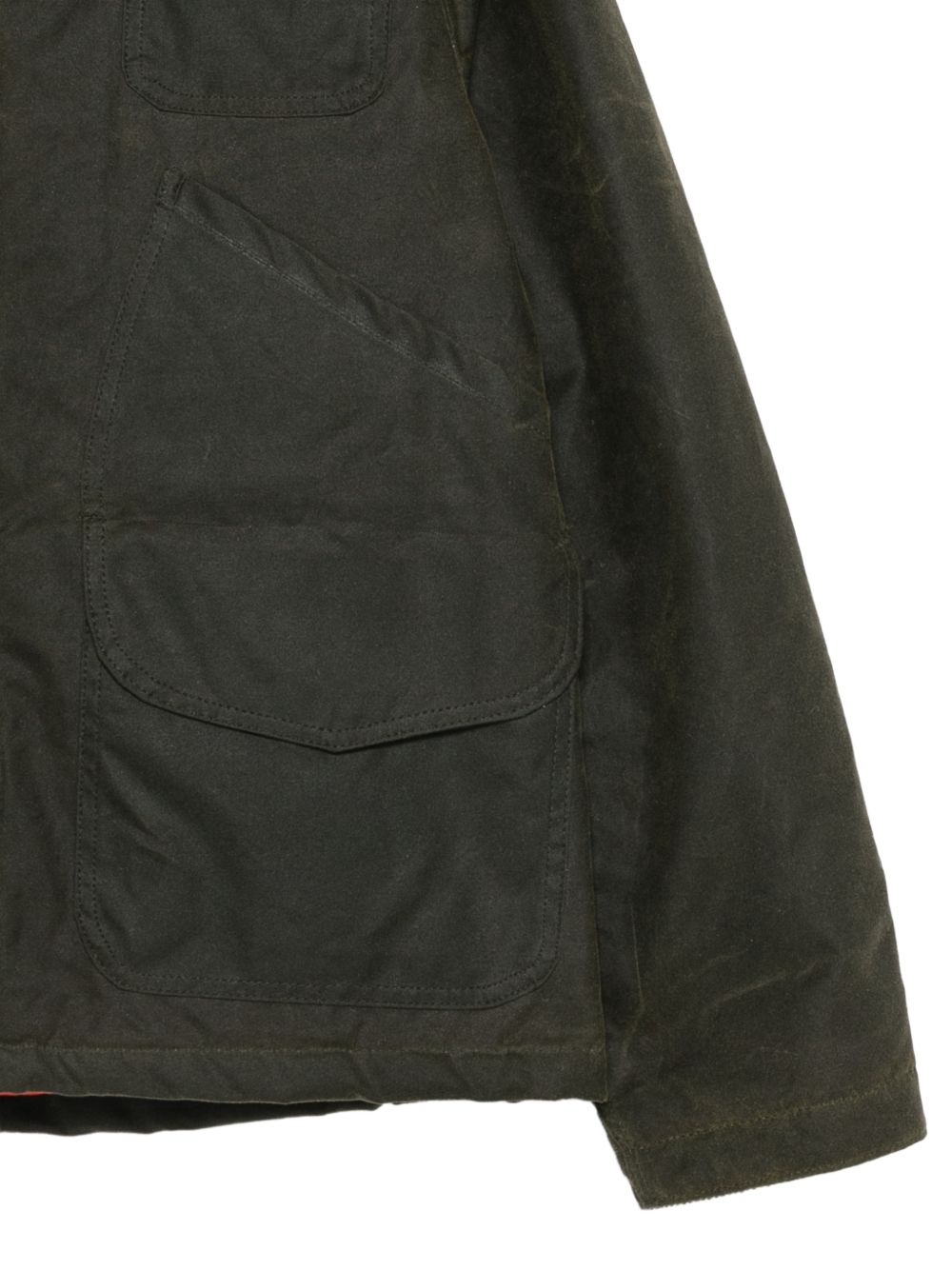CHESAPEAKES Giacca verde scuro con colletto marrone e chiusura a bottoni