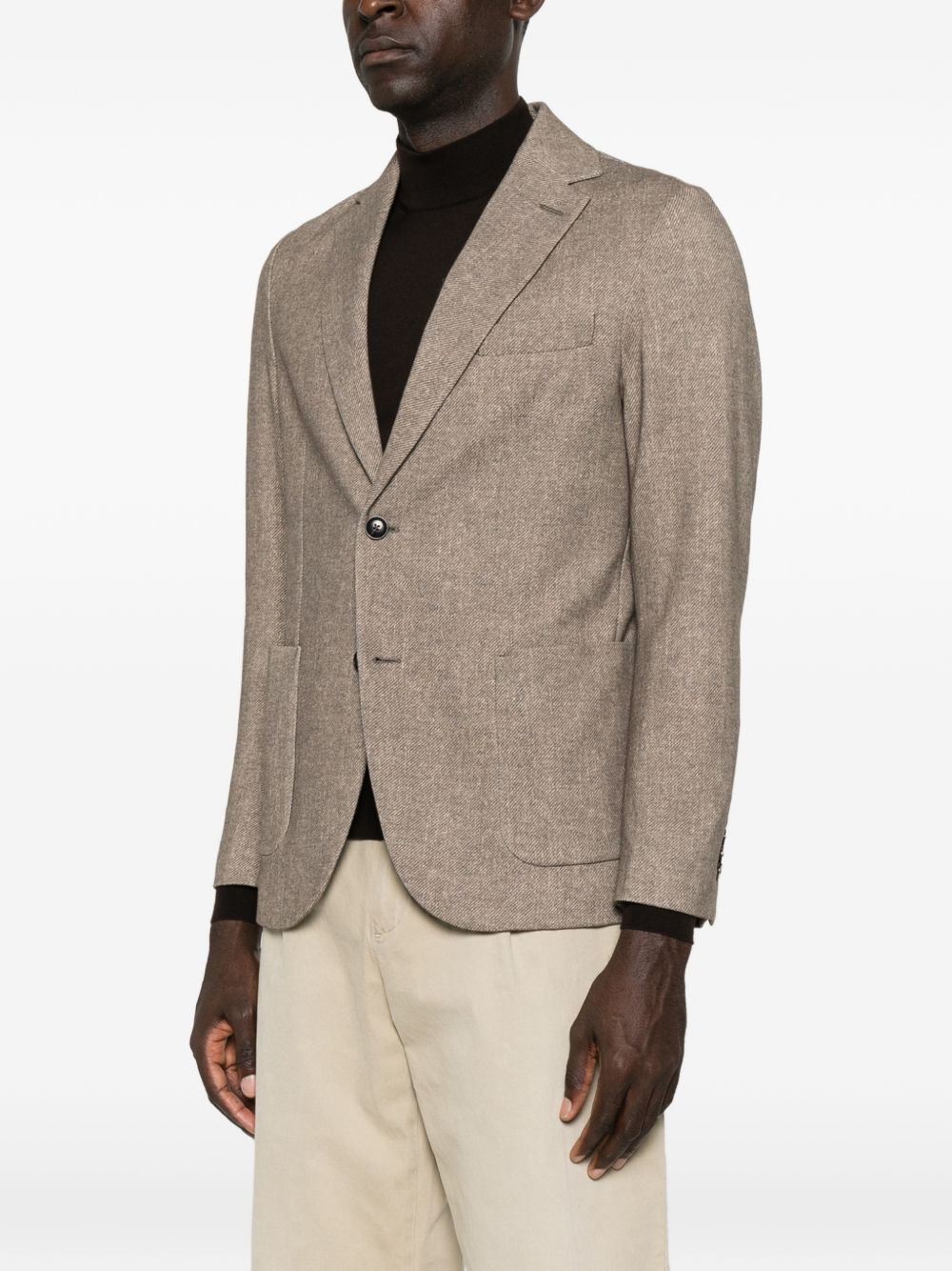 CIRCOLO 1901 Blazer tortora monopetto in cotone elasticizzato